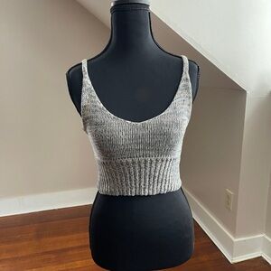 Pins & Needles Gray Knit Crop Top